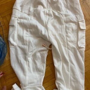 Fashion Nova white joggers